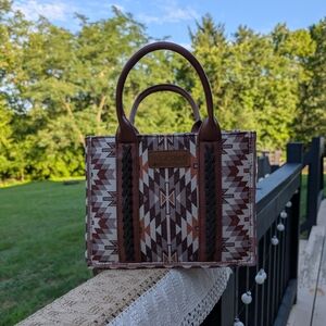 Wrangler Tan and Brown Patterned Tote